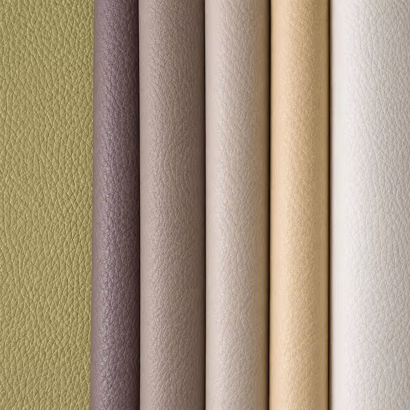 Large pebble grain vinyl faux leather texture in Montero Mer upholstery fabric