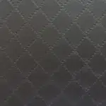 Quilted diamond upholstery vinyl texture in black from Joya Mer